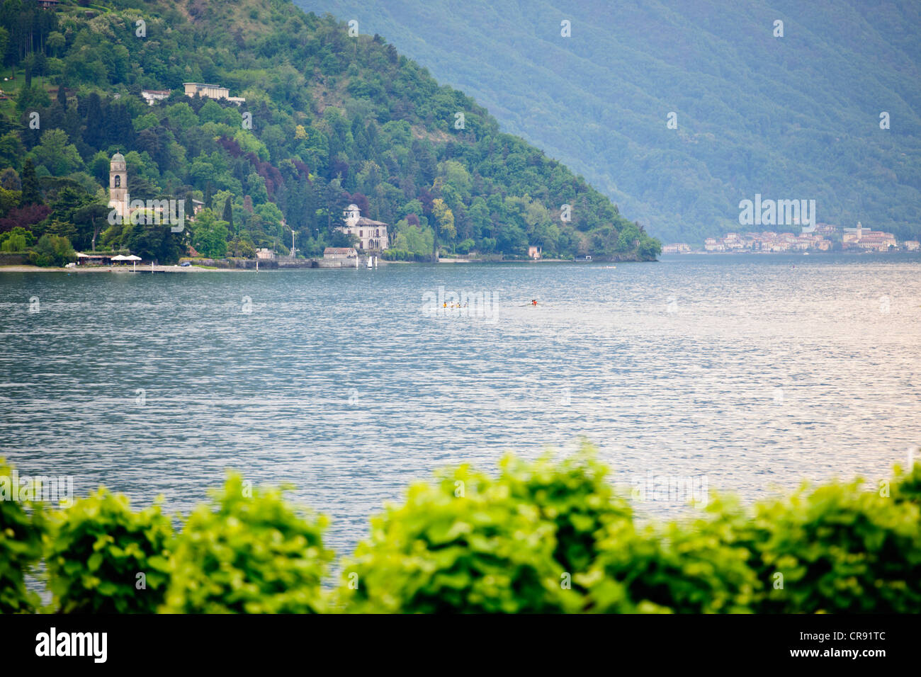 Vue panoramique,vue magnifique sur le Lac de Como, riche & célèbre,Villas de luxe, les lacs italiens, le lac de Côme, Italie Banque D'Images