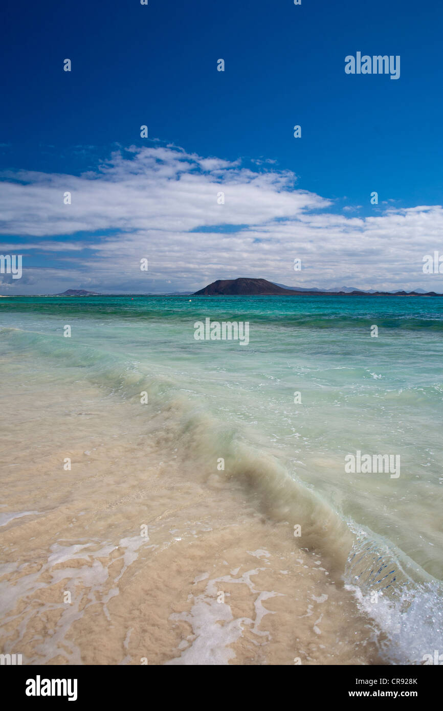 Windsurf et Kitesurf Beach Flag, Fuerteventura, Îles Canaries, Espagne Banque D'Images