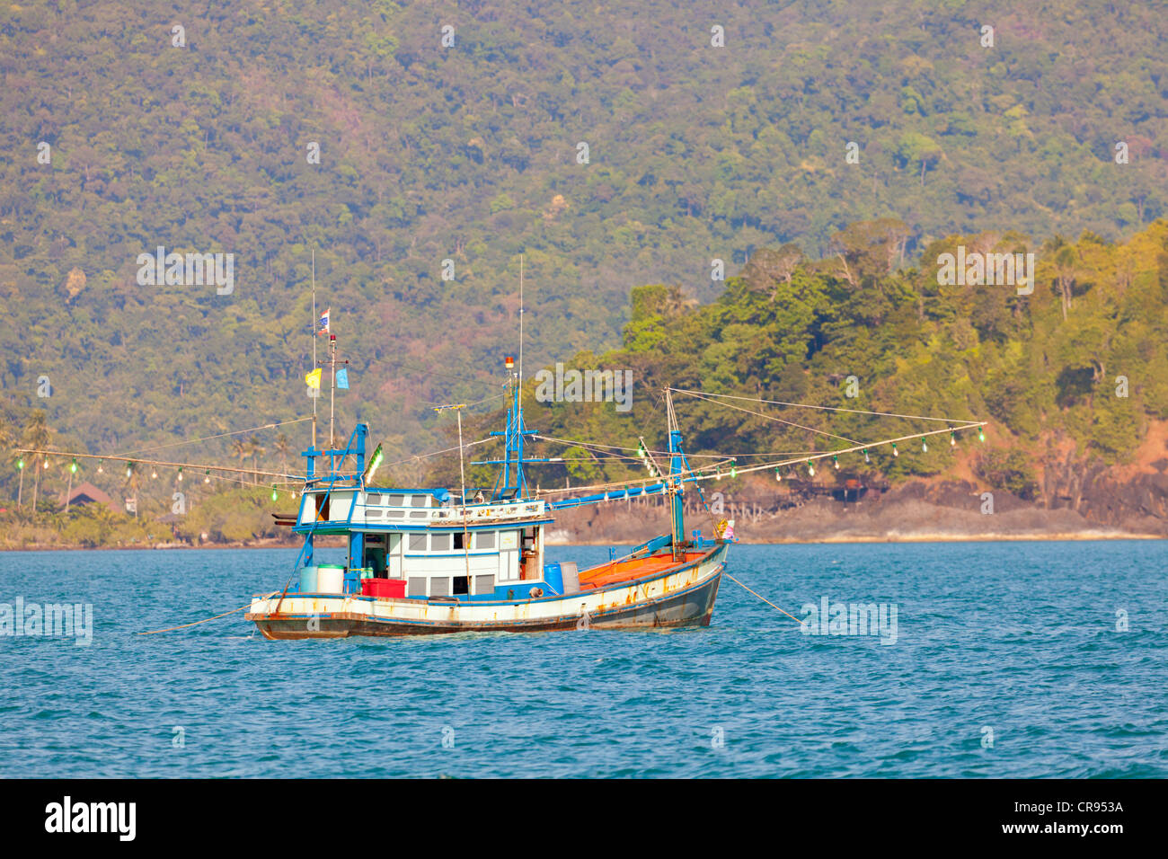 Bateau de pêche dans le golfe de Thaïlande Banque D'Images