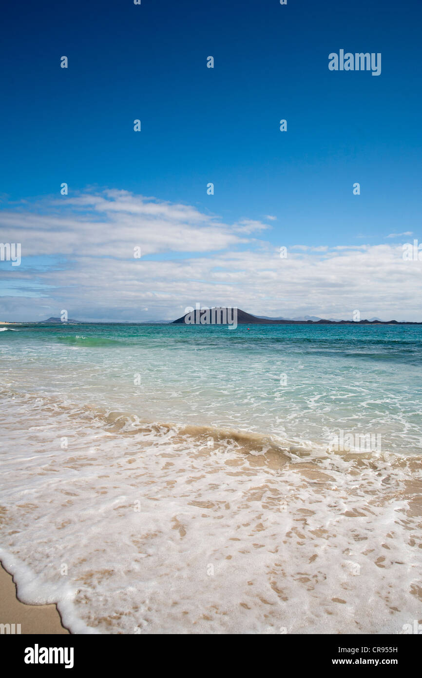 Windsurf et Kitesurf Beach Flag, Fuerteventura, Îles Canaries, Espagne Banque D'Images