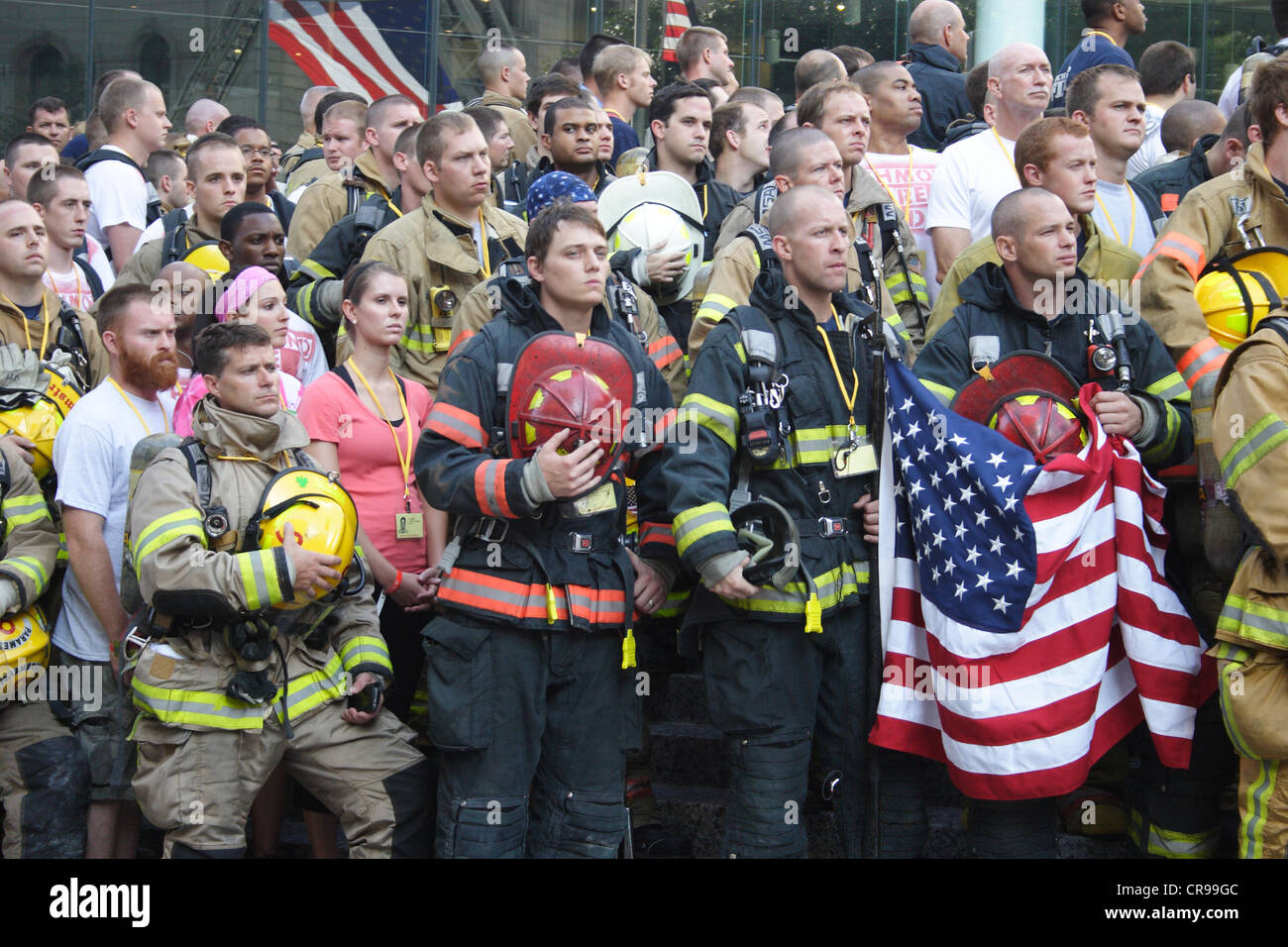 Pompiers de toute la Virginie honneur d'urgence qui ont péri dans les attaques du 11 septembre Twin Tower-Richmond, Virginia Banque D'Images