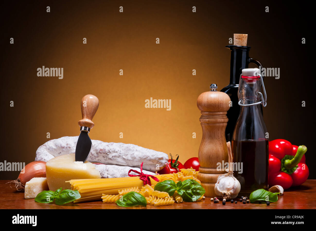 Still Life with Italian food ingredients Banque D'Images