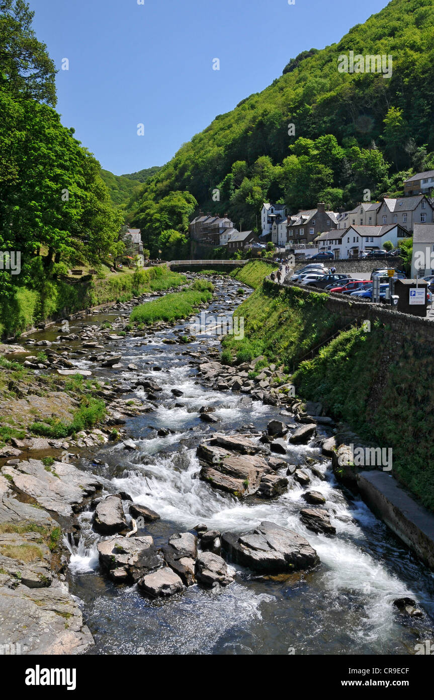 Image Paysage de Lynmouth dans le Nord du Devon, Banque D'Images