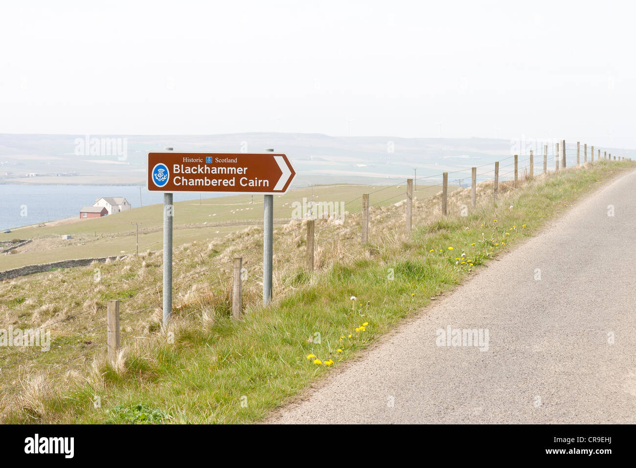 L'île de Rousay - Orcades, en Écosse avec une chambre funéraire Néolithique Banque D'Images