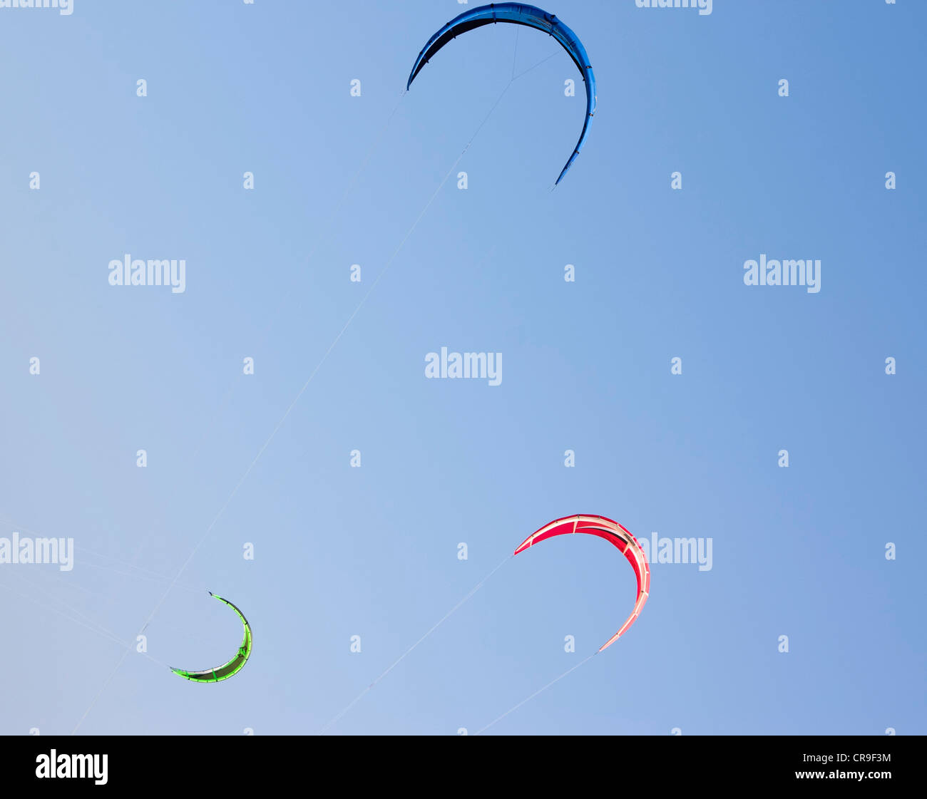 Windsurf et Kitesurf Beach Flag, Fuerteventura, Îles Canaries, Espagne Banque D'Images