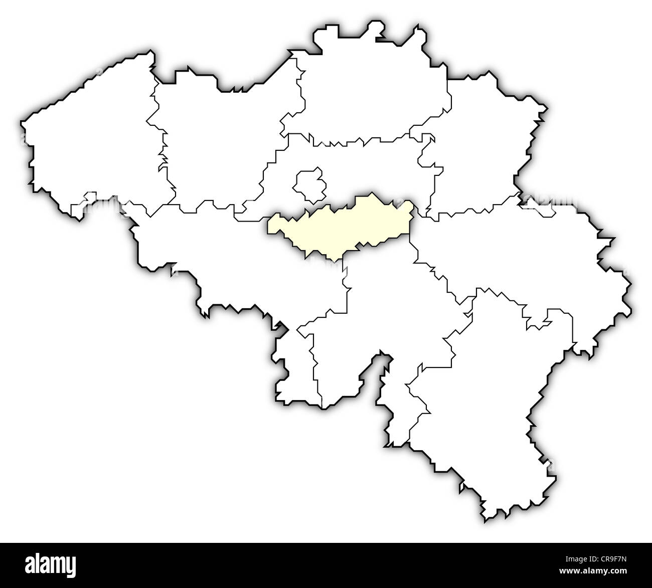 Carte du brabant wallon Banque de photographies et d’images à haute résolution Alamy