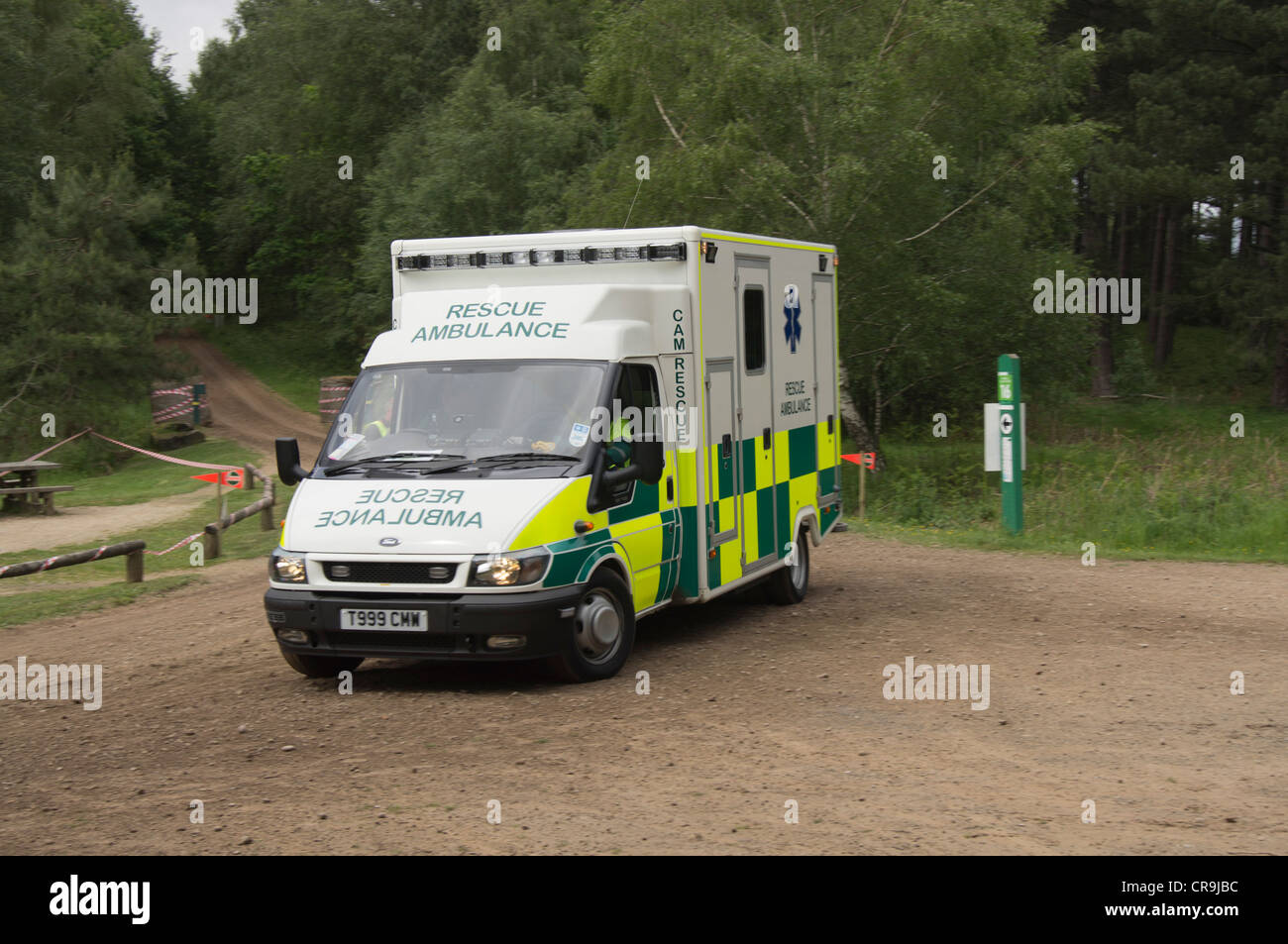 La Skoda Rainworth Dukeries Rally 2012 dans la forêt de Sherwood, Nottinghamshire Banque D'Images