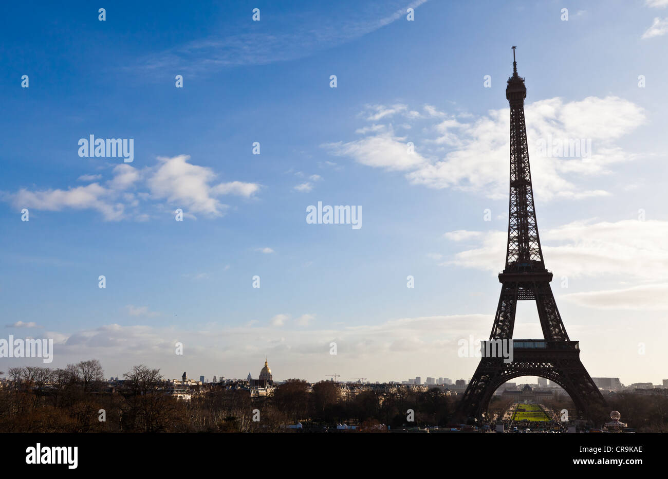 Le meilleur endroit à Paris pour avoir une vue magnifique sur la Tour Eiffel : Trocadéro Terrasse Banque D'Images