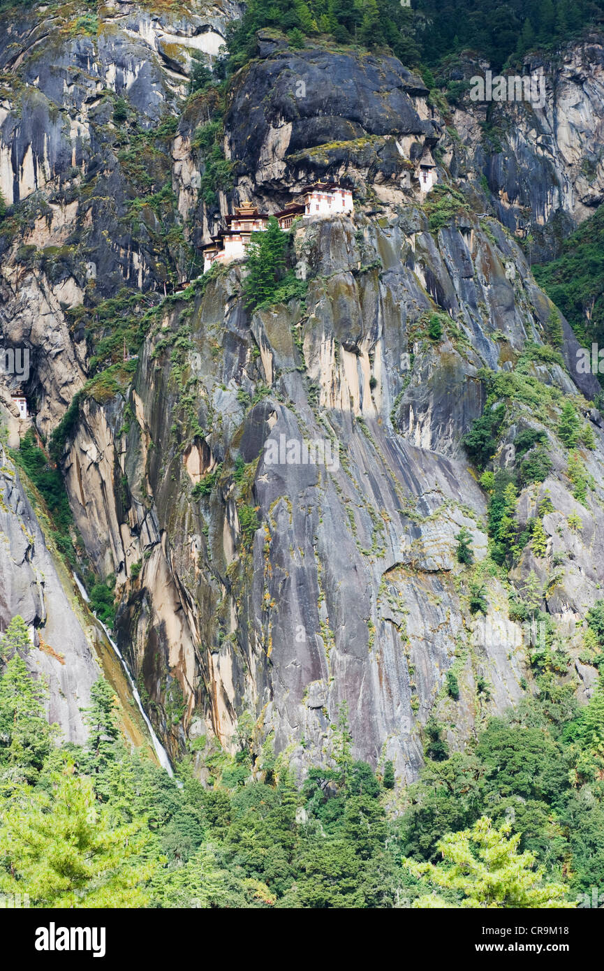 Taktshang Goemba, Nid des tigres, vallée de Paro, Bhoutan, Asie Banque D'Images