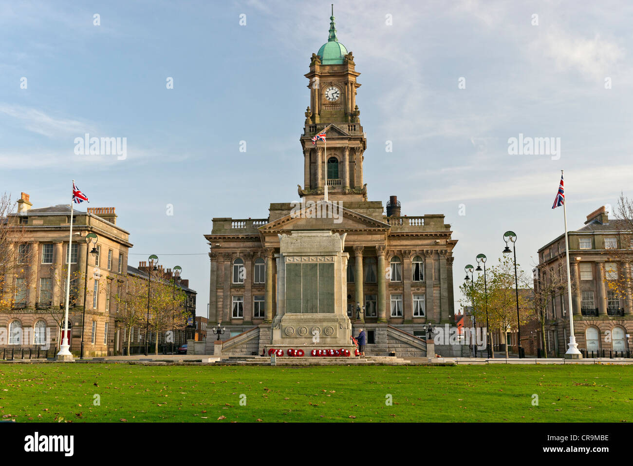 Hamilton Square à Birkenhead, Wirral, Angleterre est une place entourée de terrasses géorgiennes. Banque D'Images