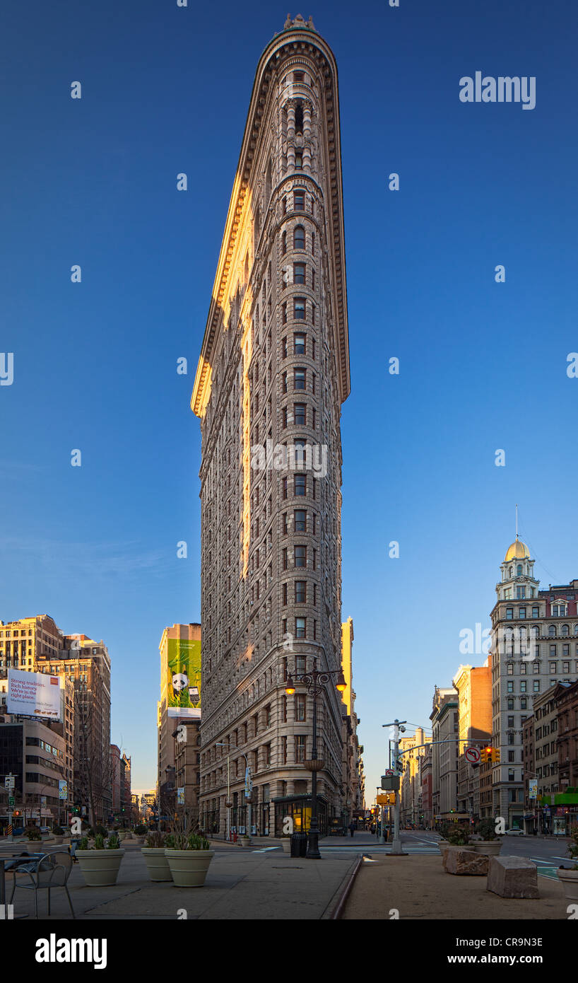 Le Flatiron Building à New York City's Fifth Avenue Banque D'Images