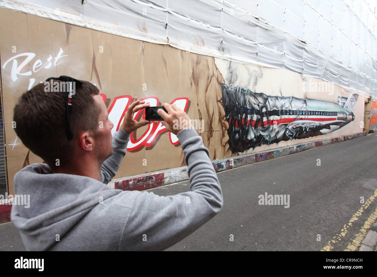 Hommage à Graffiti Adam Yauch Beastie Boy,connu sous le nom de MCA qui mourut âgé de 47 ans le 4 mai 2012. Banque D'Images