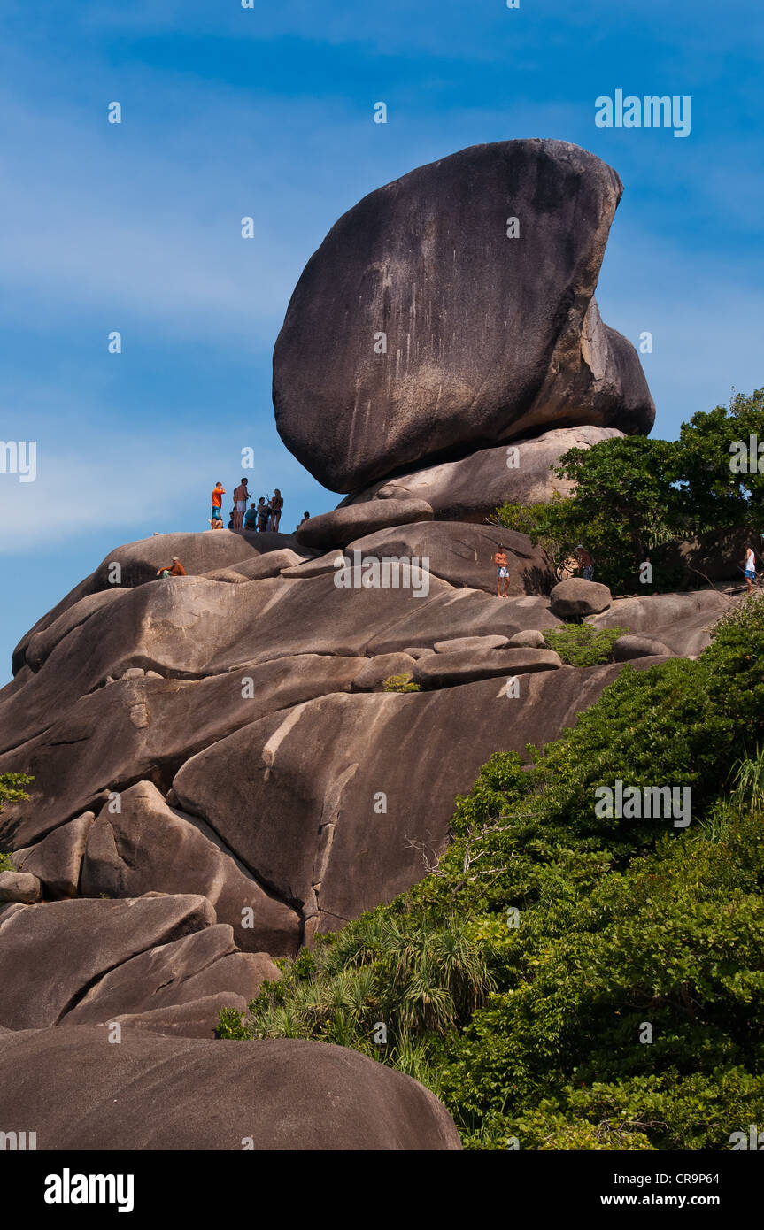 Sail Rock sur Similan en Thaïlande Banque D'Images