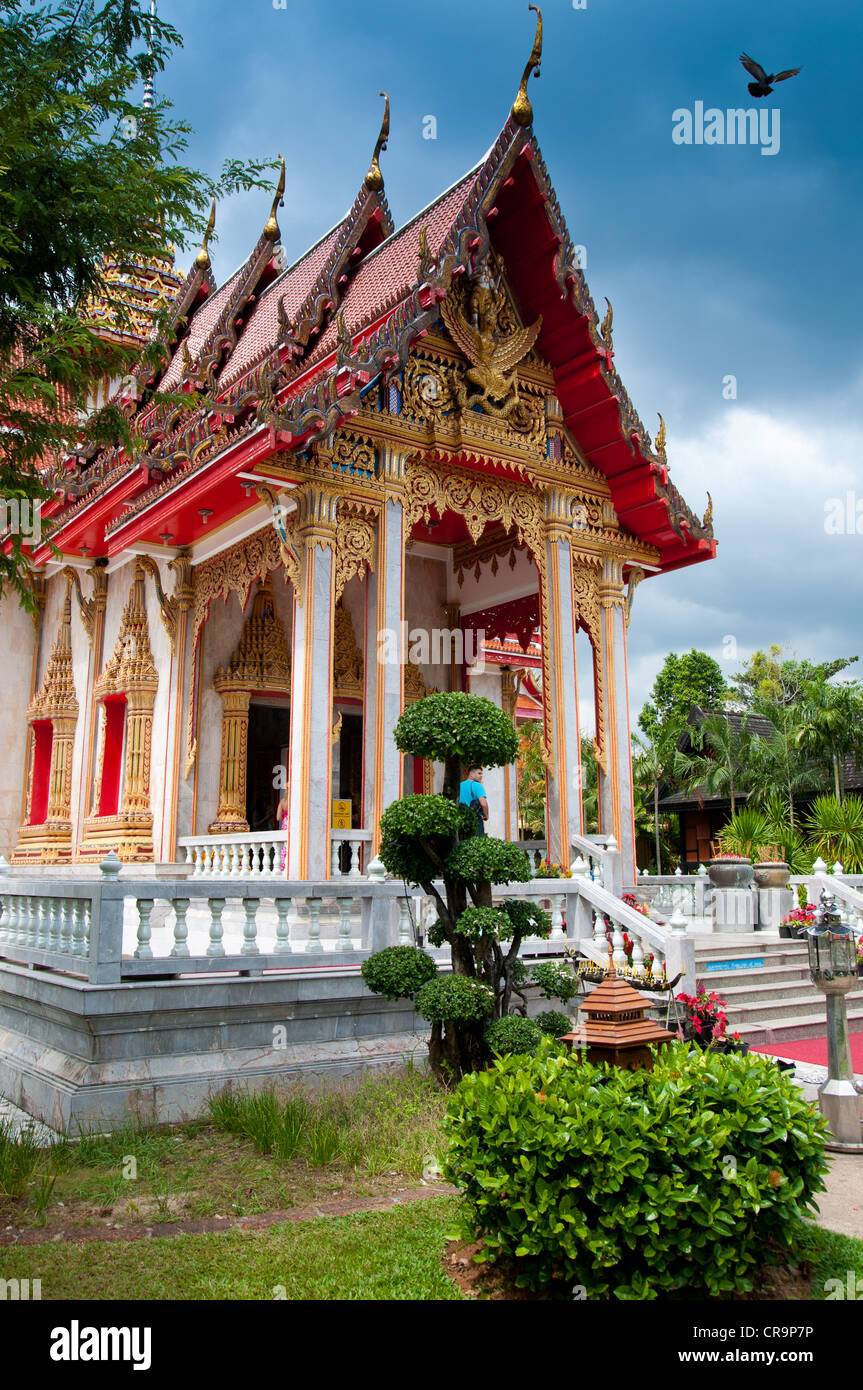 Wat Chalong temple bouddhiste à Phuket, Thaïlande Banque D'Images