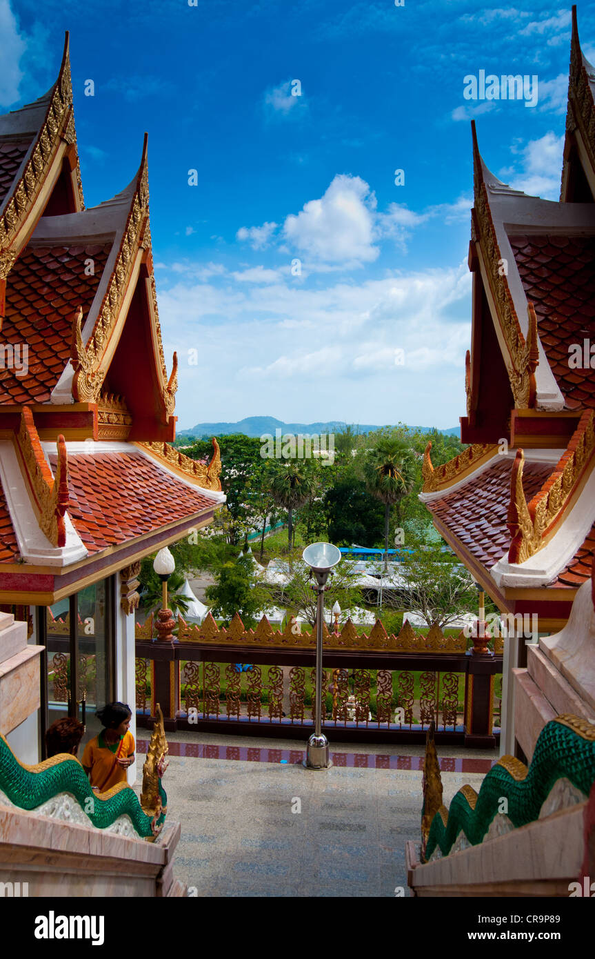 Wat temple de Chalong à Phuket Banque D'Images