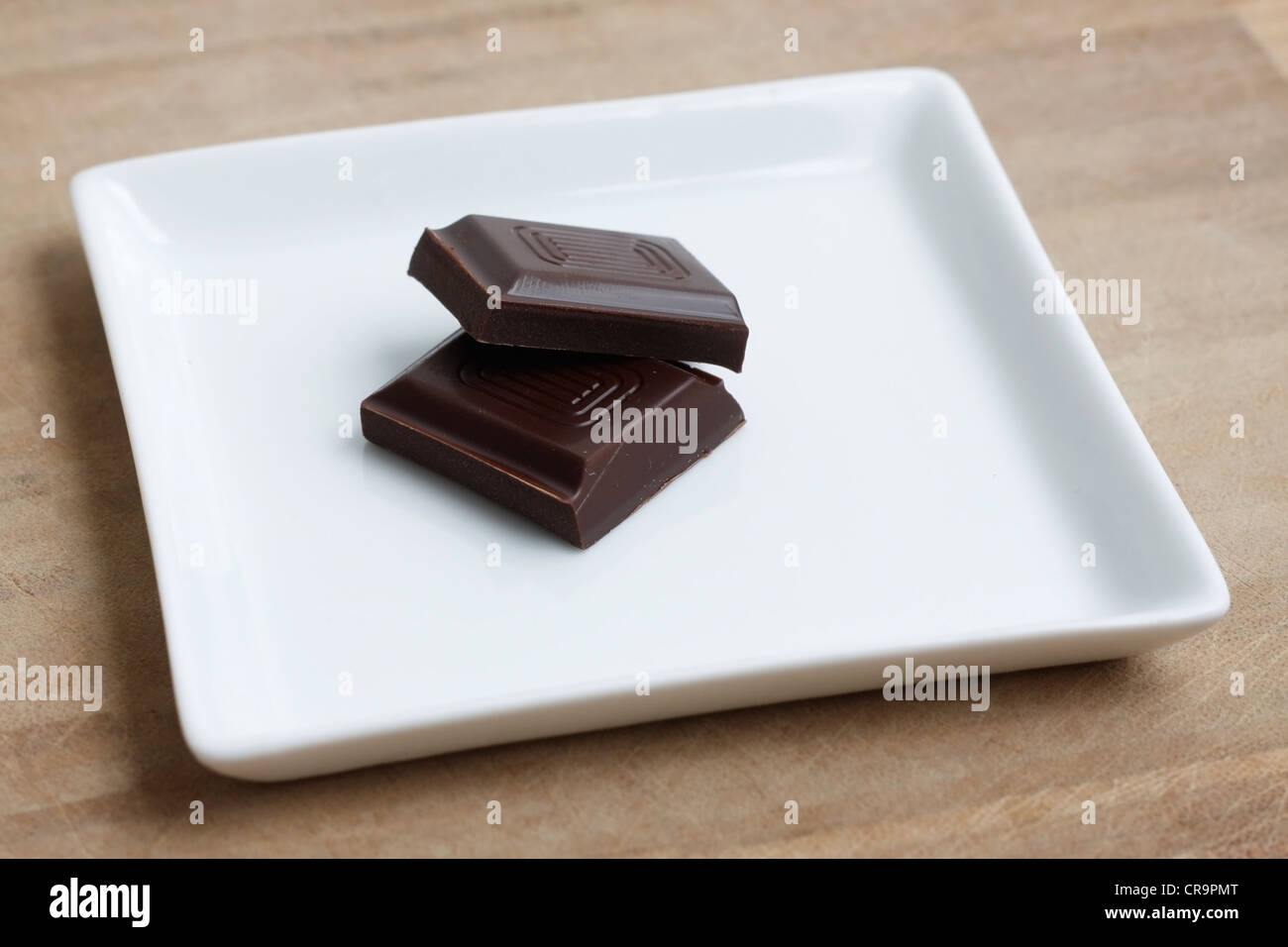 Morceaux de chocolat noir Banque D'Images