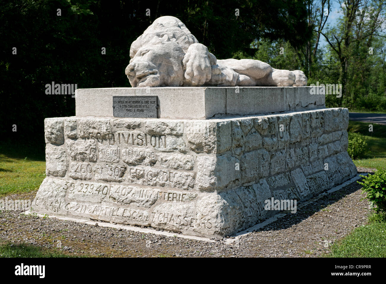 Le lion blessé à Verdun memorial Banque D'Images