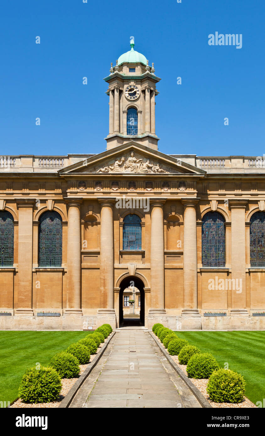 Queens College bâtiments principaux et quad avant l'Université d'Oxford Oxfordshire England UK GB EU Europe Banque D'Images