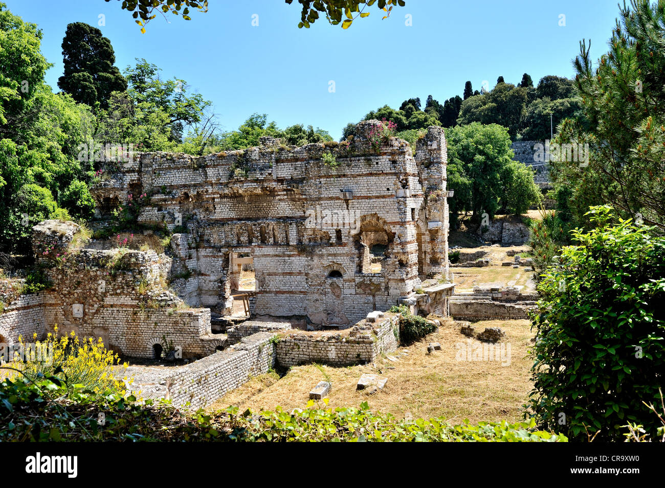 Ruines de Cimiez à Nice, France. Banque D'Images