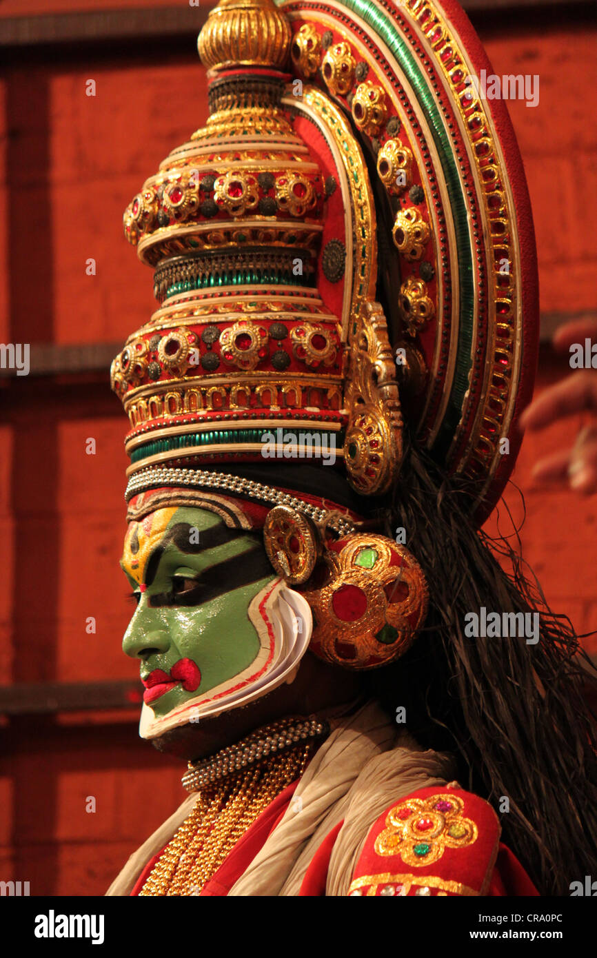 Danseur de Kathakali, Kerala, Inde Banque D'Images