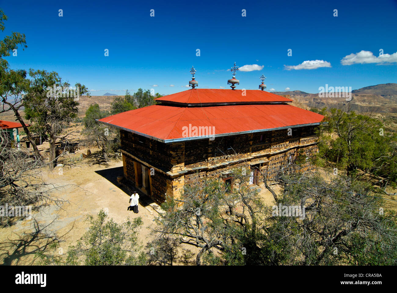 Monastère de Debre Damo, l'Éthiopie, l'Afrique Banque D'Images