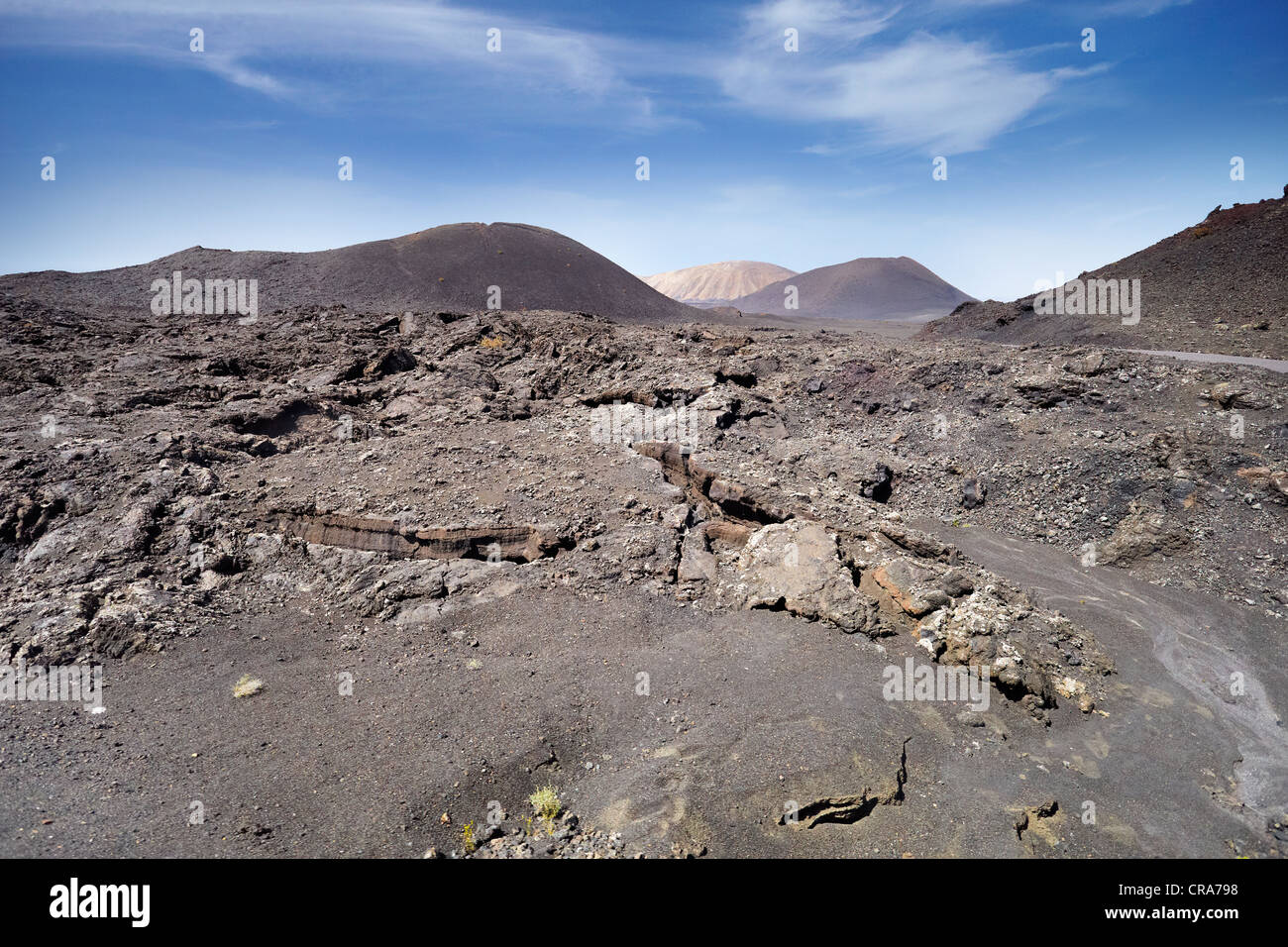 Le Parc National de Timanfaya, Lanzarote, Canaries, Espagne, l'UNESCO Banque D'Images