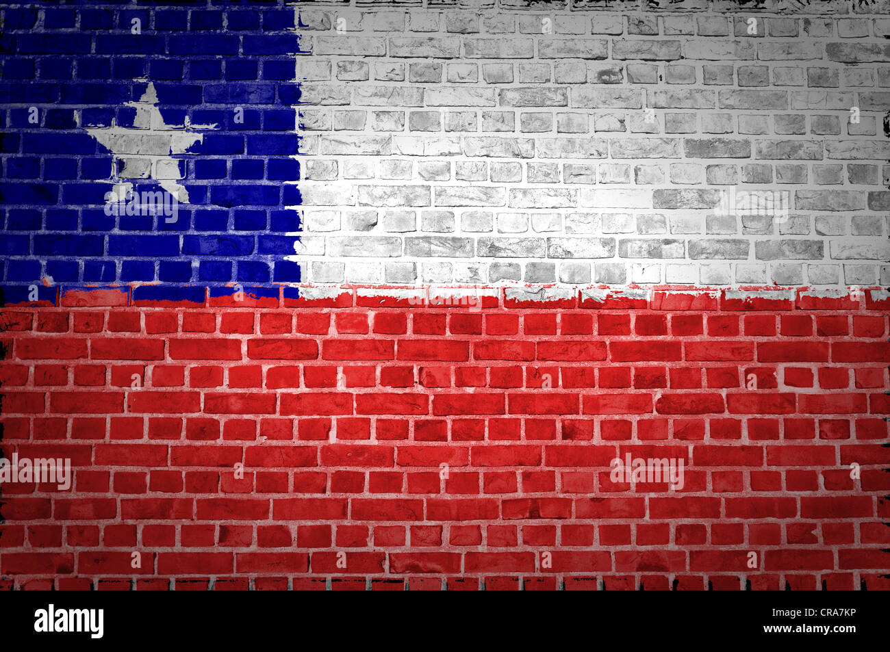Une image de l'indicateur Chili peint sur un mur de briques dans une localisation urbaine Banque D'Images