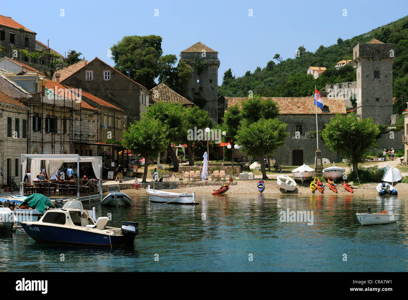 L'île de Sipan, la plus grande des îles Elaphites, Italy, Europe Banque D'Images