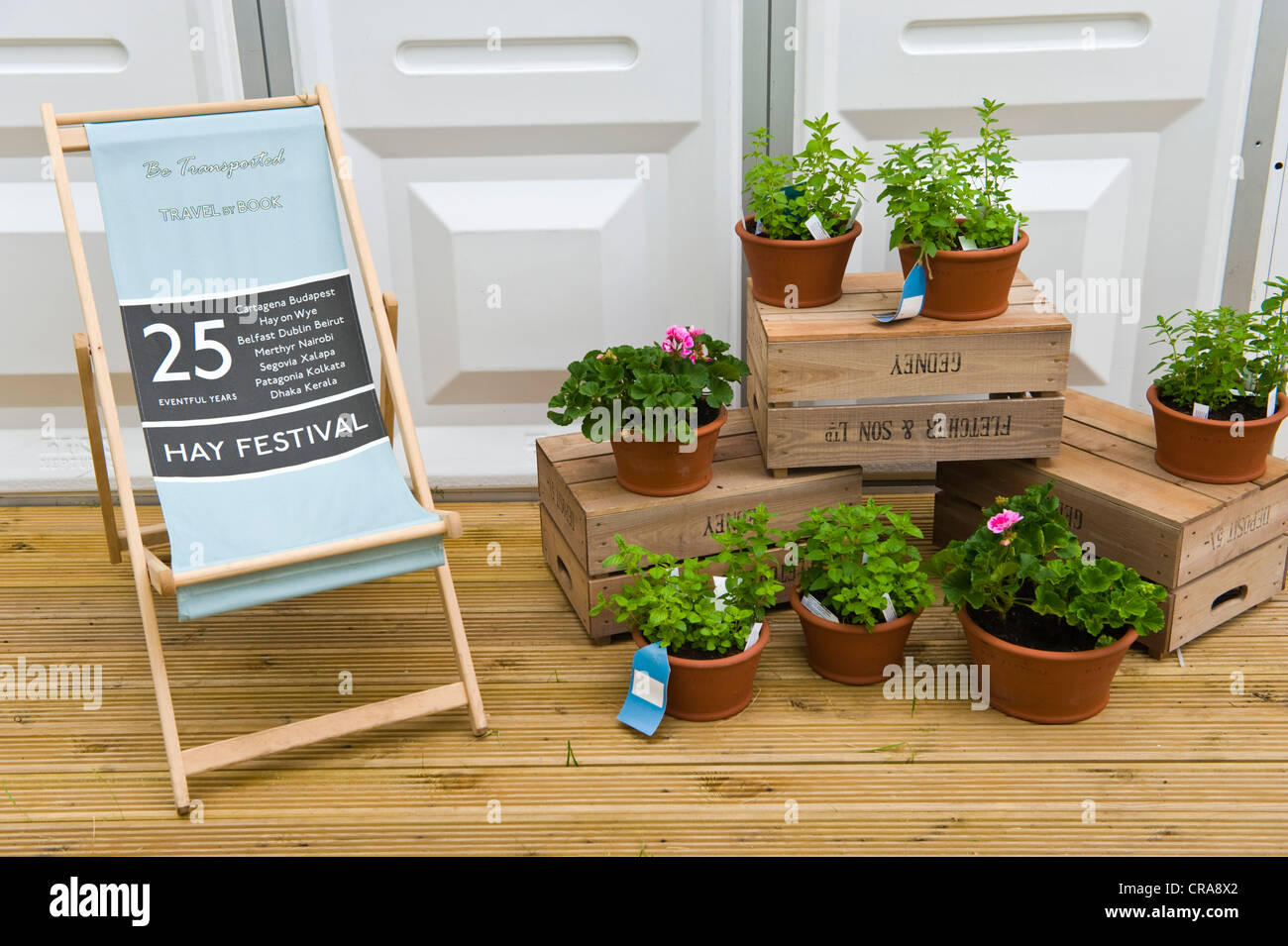 25e anniversaire de la transat et de plantes à la vente à la Telegraph Hay Festival 2012, Hay-on-Wye, Powys, Wales, UK Banque D'Images