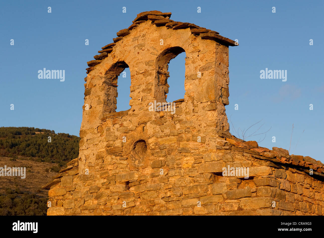 Ruine dans les Pyrénées espagnoles, l'Espagne, Europe Banque D'Images