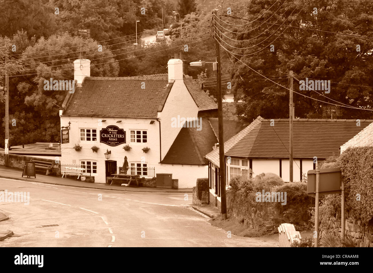 Le Cricketers Arms Oakamoor Banque D'Images