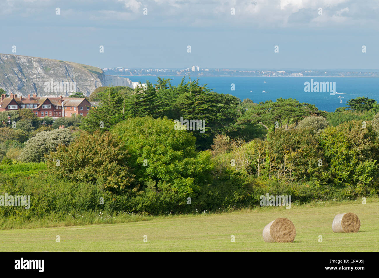 Ballard vers le bas vu du parc Durlston Swanage Banque D'Images