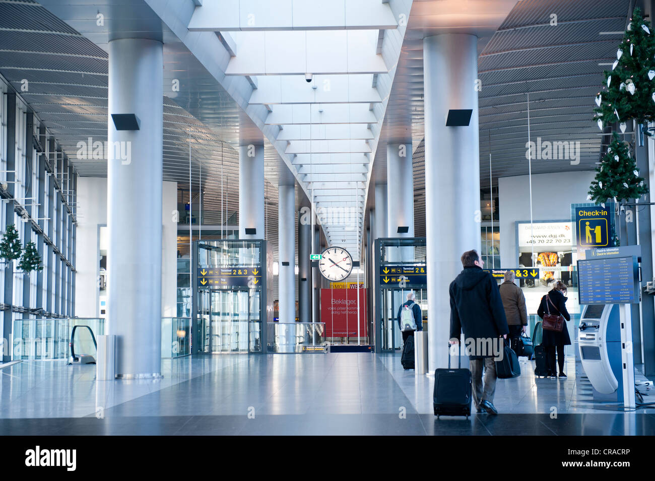 L'aéroport de Kastrup intérieur à Copenhague, Danemark Banque D'Images