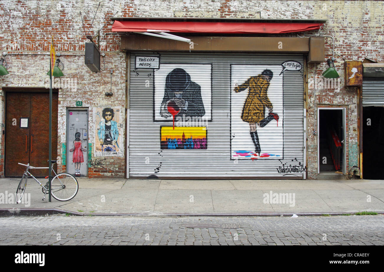 American Graffiti sur une rue à New York City Banque D'Images