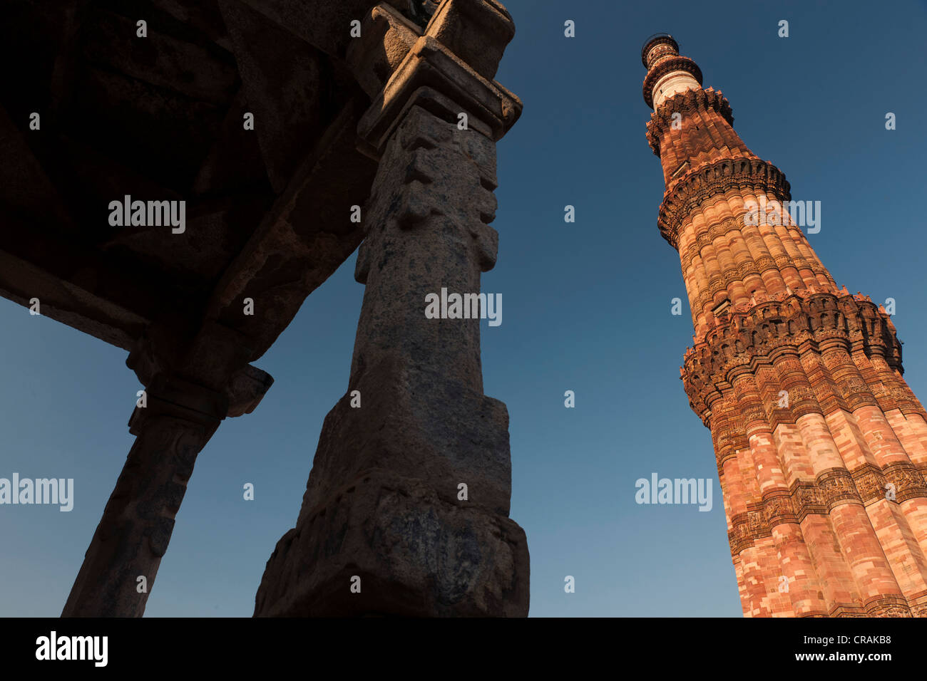 Qutb Minar minaret, UNESCO World Heritage Site, New Delhi, Inde du Nord, Inde, Asie Banque D'Images