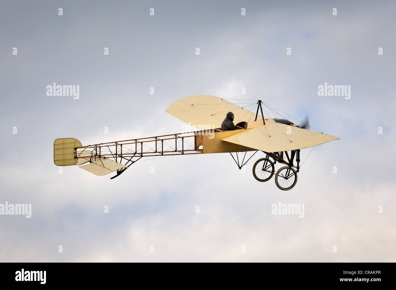 Thulin-Blériot XI original, construit en 1918, la plus grande réunion d'aéronefs d'époque à Hahnweide, Kirchheim-Teck Banque D'Images