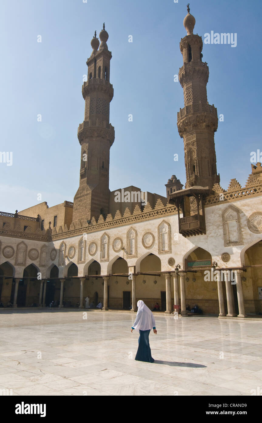 La mosquée Al-Azhar, Le Caire, Egypte, Afrique du Sud Banque D'Images