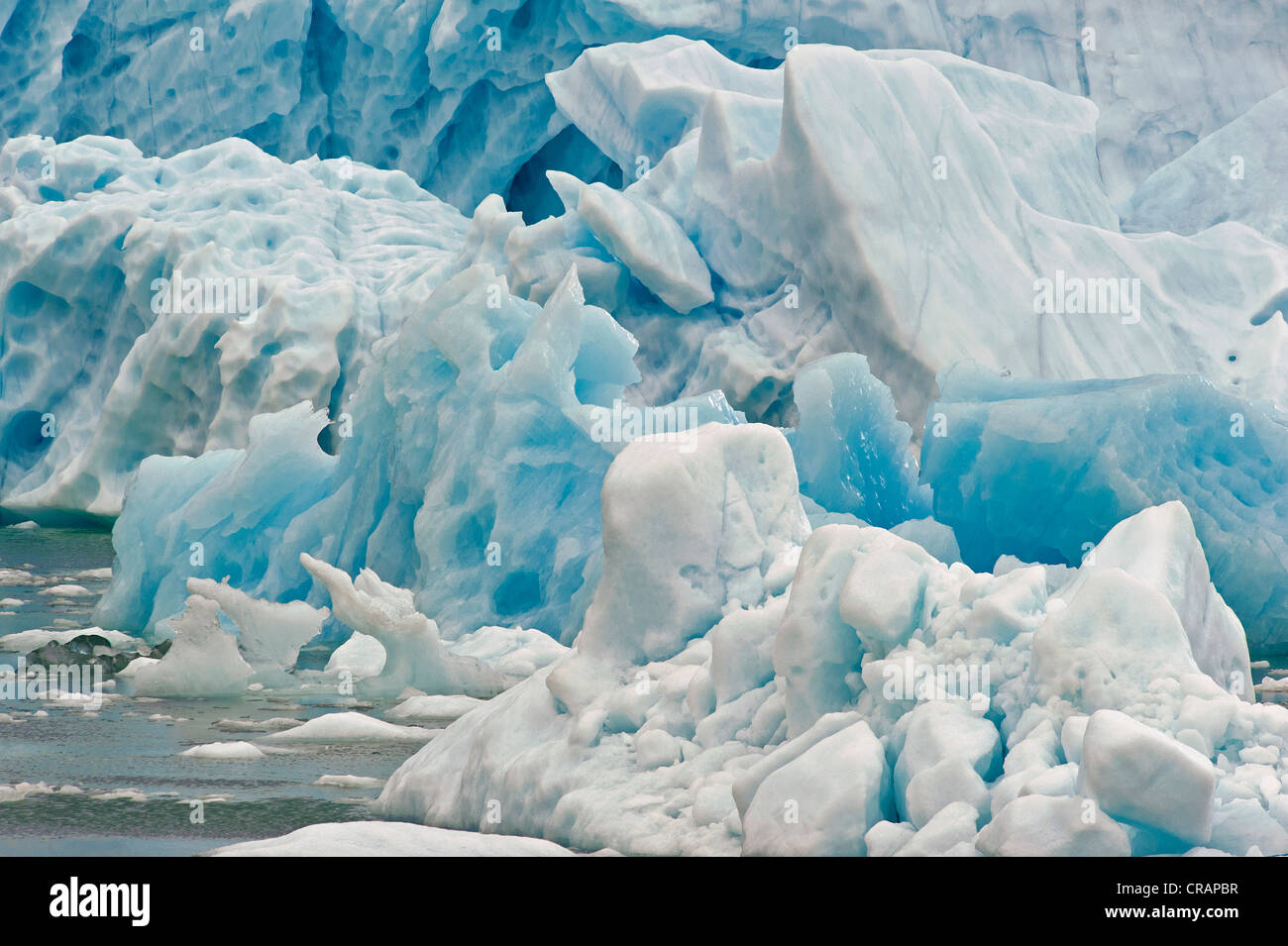 Les icebergs, Johan Petersen Fjord, Est du Groenland, Greenland Banque D'Images