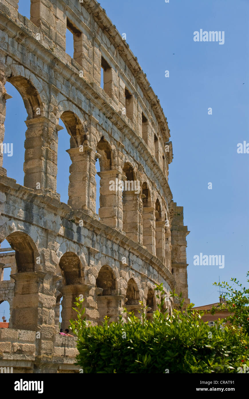 Pula Arena, un amphithéâtre romain, Istrie, Croatie, Europe Banque D'Images