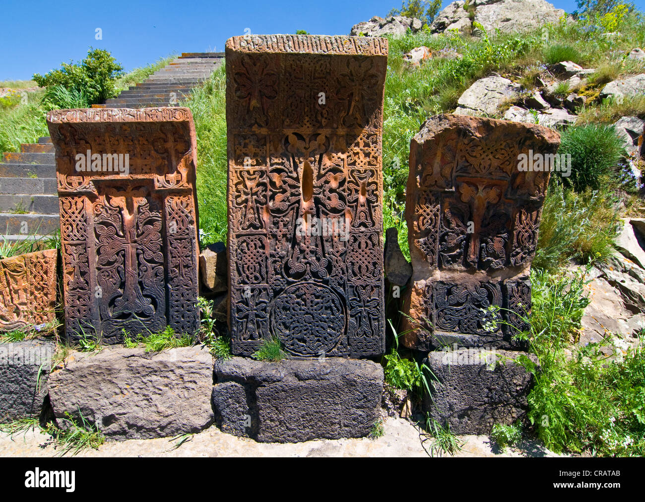 Ruines de monastère Sevanavank incrusté, Arménie, Caucase, l'Eurasie Banque D'Images