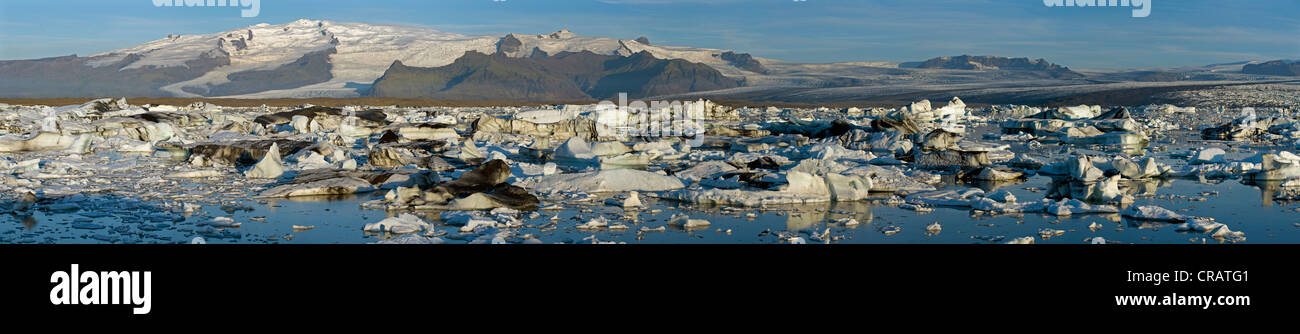 Le lagon glaciaire de Joekulsárlón, Sud de l'Islande, Islande, Europe Banque D'Images