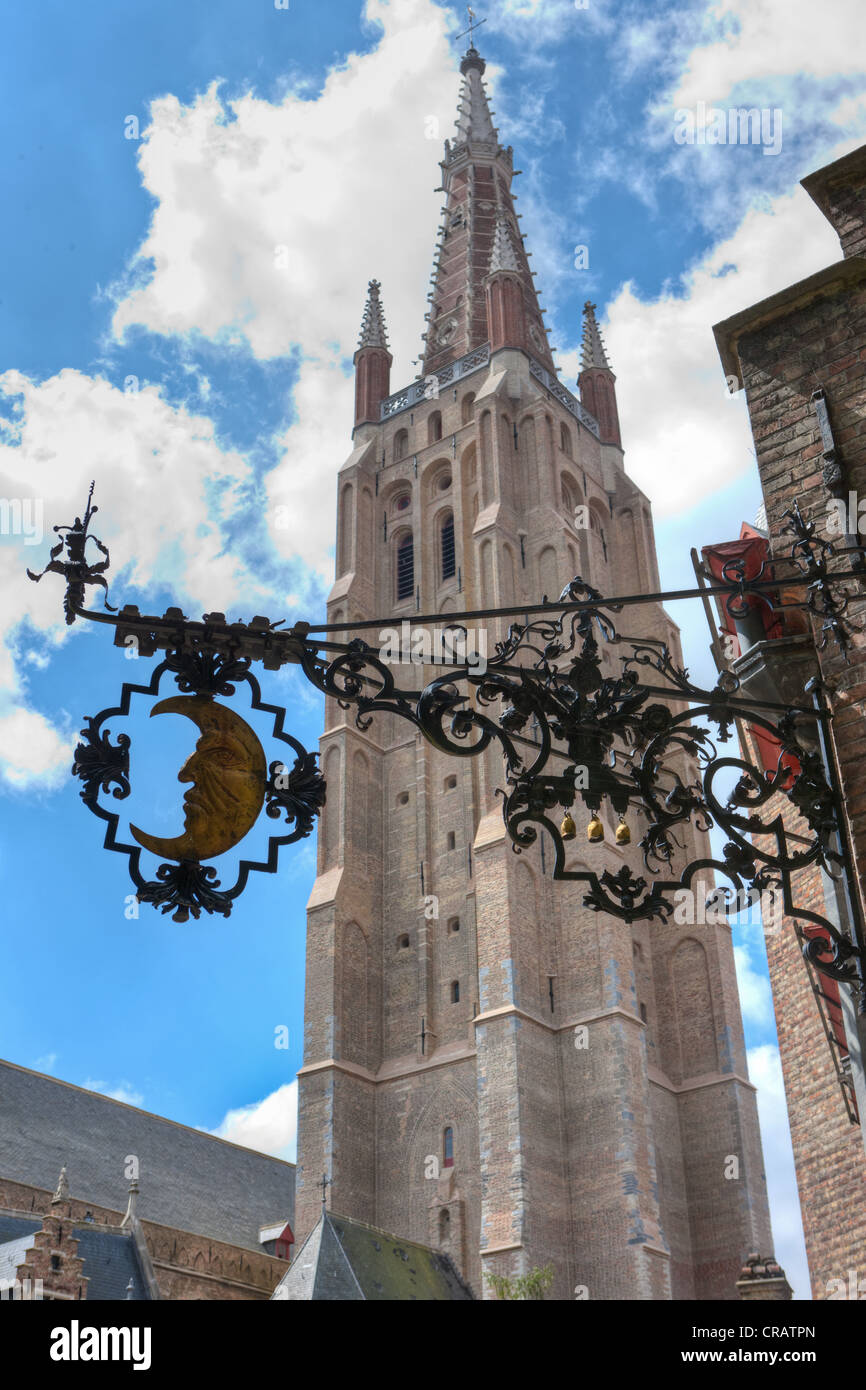 Gruuthusemuseum à Onze-Lieve-Vrouwekerk, Eglise Notre Dame, centre historique de Burges, Site du patrimoine mondial de l'UNESCO Banque D'Images