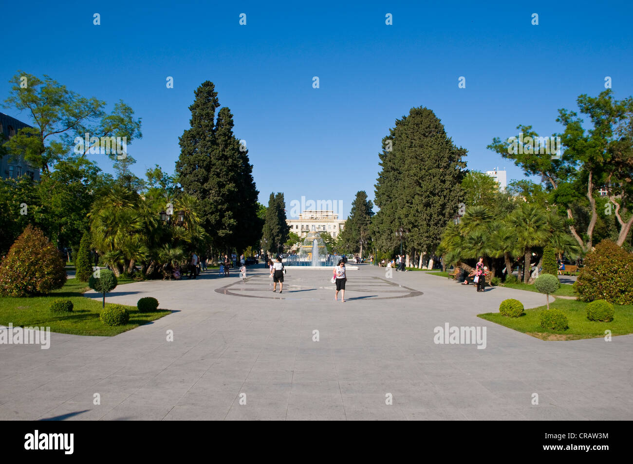 Parc Kirov dans le centre de Bakou, Azerbaïdjan, du Moyen-Orient, du Caucase Banque D'Images