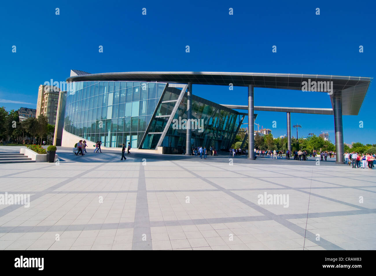 Bâtiment moderne, Bakou, Azerbaïdjan, Moyen-Orient Banque D'Images