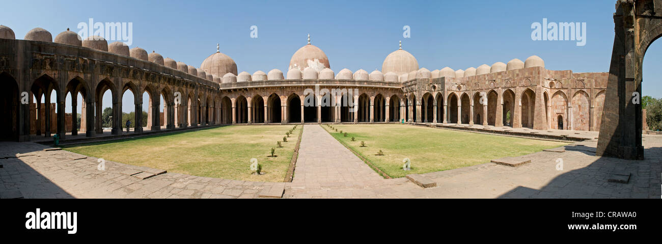 Salle de prière, mosquée, Jama Masjid, Mandu, Madhya Pradesh, Inde du Nord, Inde, Asie Banque D'Images