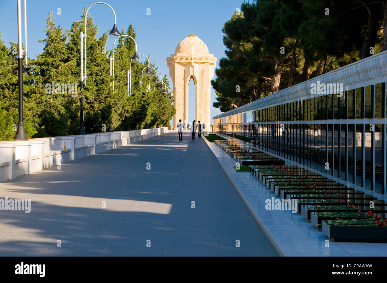 Sahidler Xiyabani, Martyrs' Memorial, Martyrs' Lane, Allée des Martyrs, Parc Kirov, Bakou, Azerbaïdjan, Moyen-Orient Banque D'Images