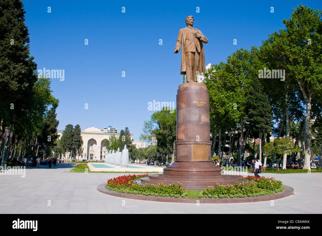 Statue de Bakou, Azerbaïdjan, Caucase, Moyen-Orient Banque D'Images