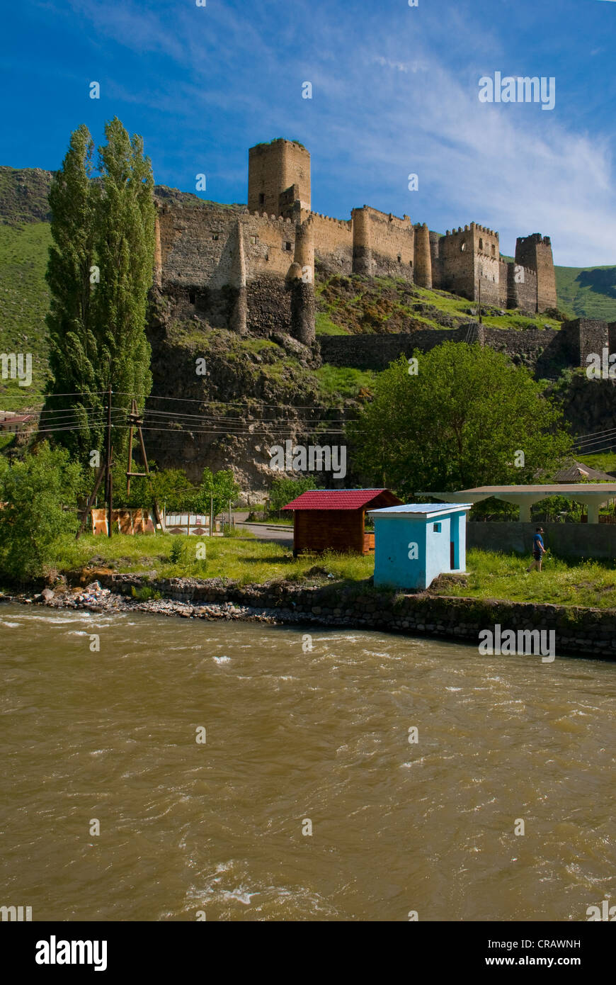 La forteresse de Khertvisi, Géorgie, Caucase, Moyen-Orient Banque D'Images