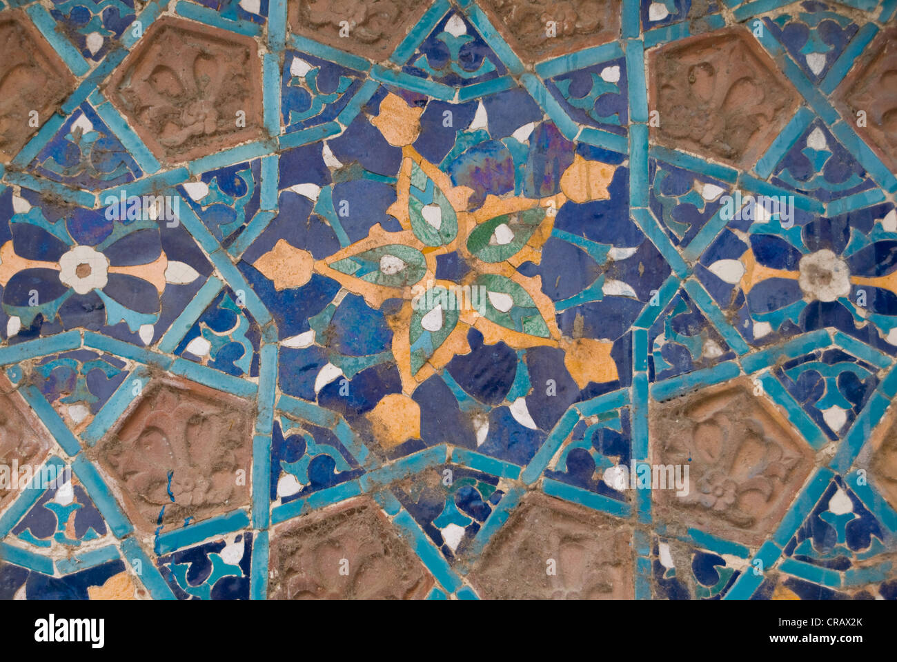 Mosaïque, décoration sur une mosquée à Tbilissi, Géorgie, au Moyen-Orient Banque D'Images