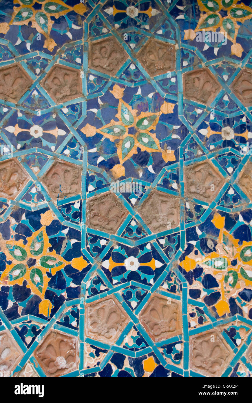 Mosaïque, décoration sur une mosquée à Tbilissi, Géorgie, au Moyen-Orient Banque D'Images